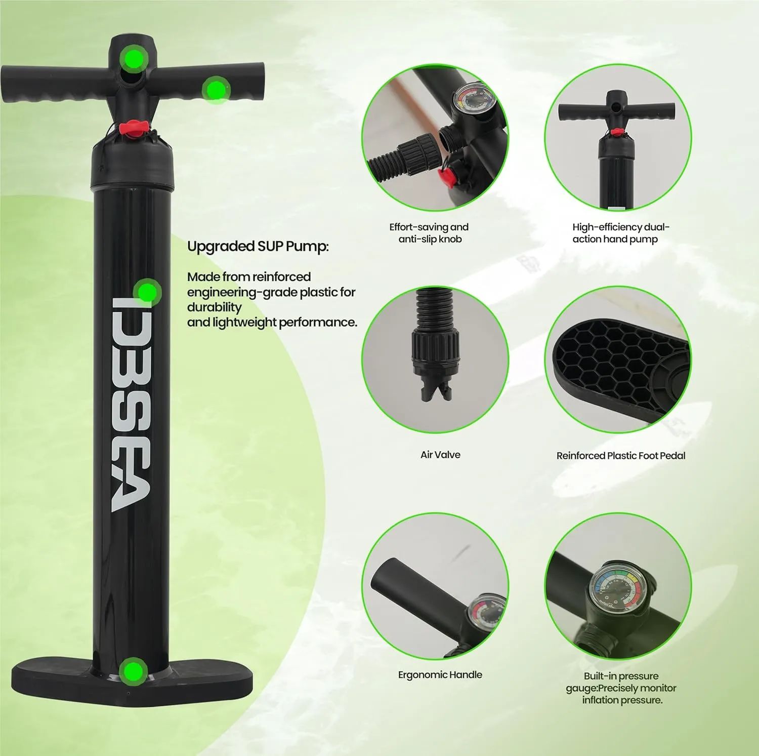 11'35"6" Inflatable Paddle Board, Wide Stable SUP with Adj Paddle, Pump, Backpack, Leash, Waterproof Bag  Ideal for Beginners, Yoga, Fishing