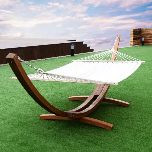 161" Outdoor Swing Wooden Curved Arc Hammock
