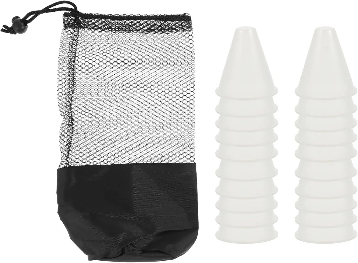 1Set Luminous Roller Skating Training Cones Markers Storage Bag for Outdoor Sports Agility Drills Obstacle Courses Durable Pe Material Night Practice