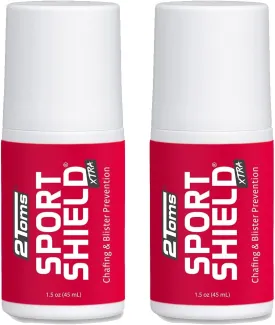 2Toms SportShield Xtra, Soothing All Day Anti-Chafe Prevention, Waterproof Protection from Thigh Chafing and Skin Irritation, 1.5 Ounces, 2 Bottles