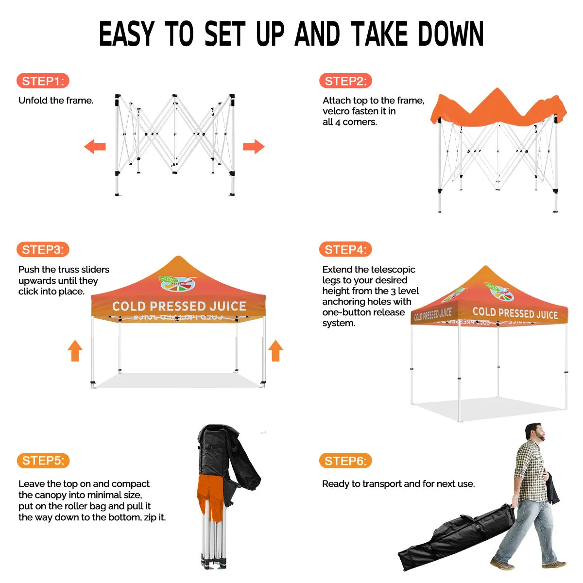 ABLEM8CANOPY Cold Pressed Juice 10x10 Canopy With Tent