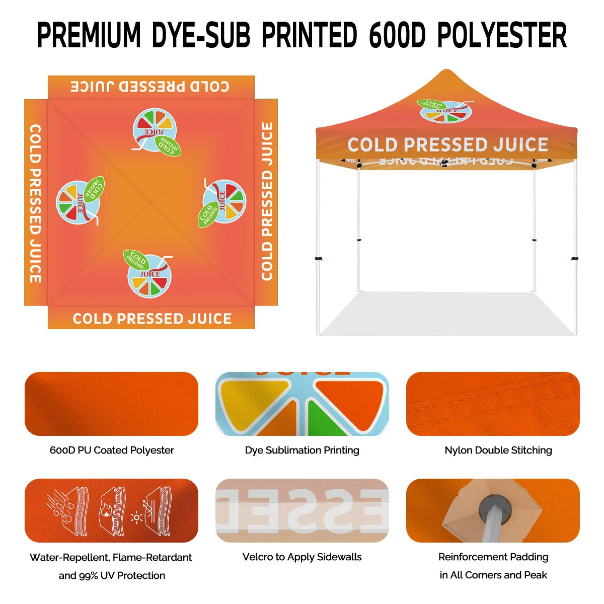 ABLEM8CANOPY Cold Pressed Juice 10x10 Canopy With Tent