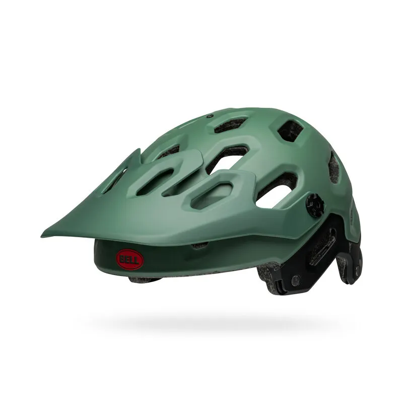 Bell Super 3R (MIPS) MTB Helmet - Matt Dark Green / Infrared