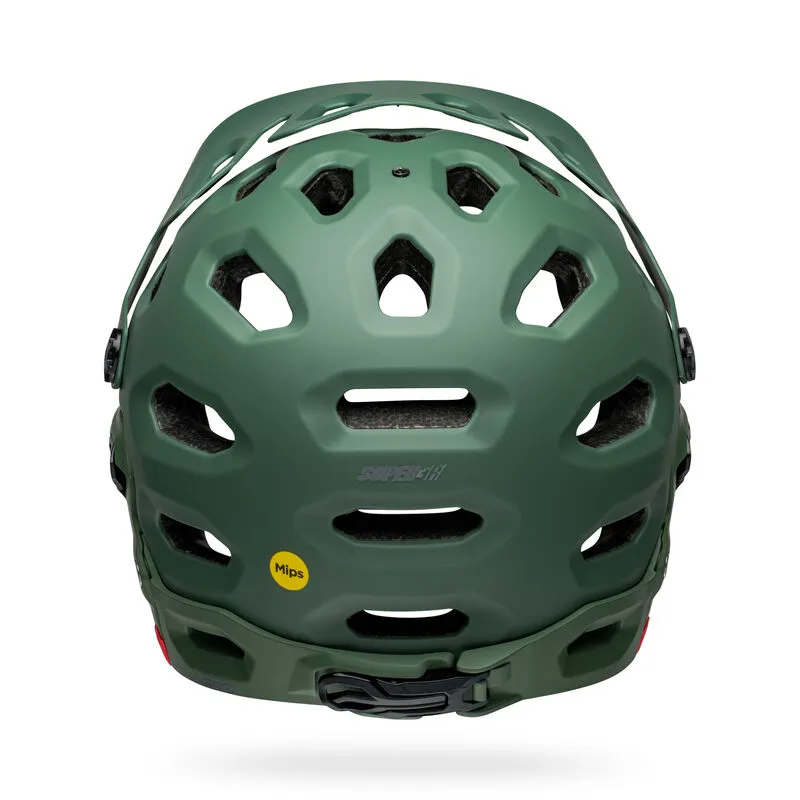 Bell Super 3R (MIPS) MTB Helmet - Matt Dark Green / Infrared