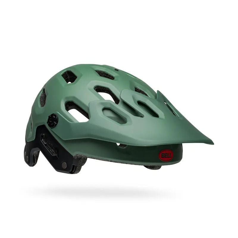 Bell Super 3R (MIPS) MTB Helmet - Matt Dark Green / Infrared