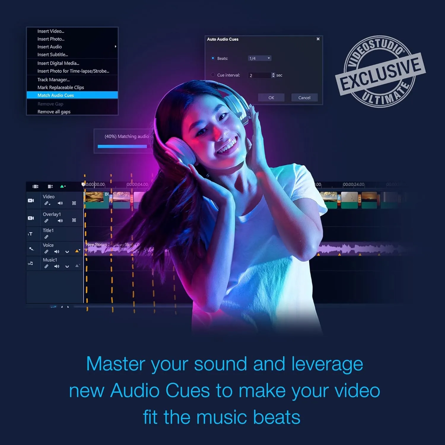 Corel VideoStudio Ultimate 2023 | Video Editing Software with Premium Effects Collection | Slideshow Maker, Screen Recorder, DVD Burner [PC Key Card]