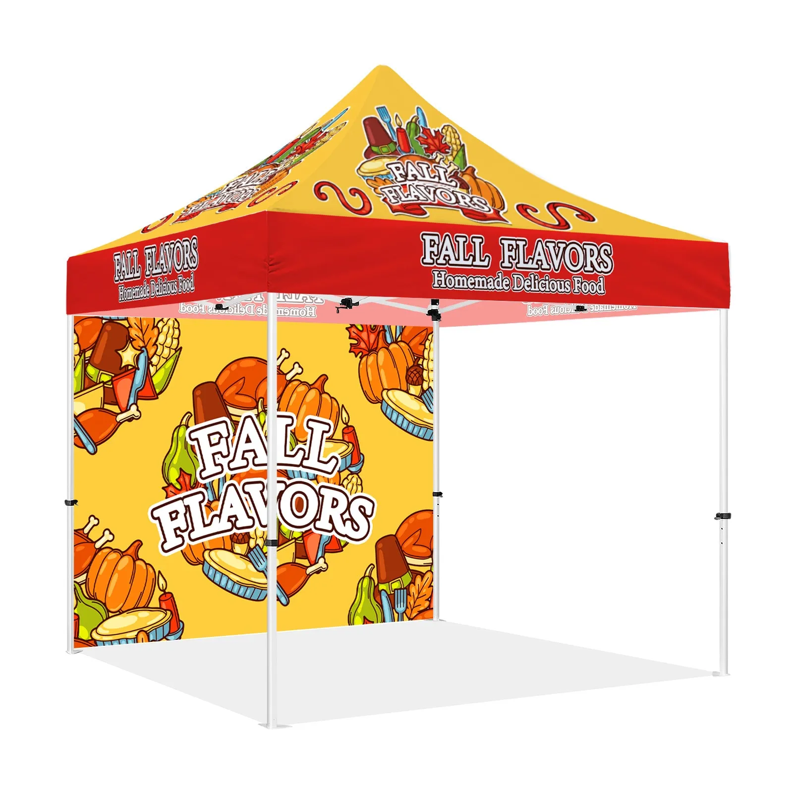 Food Pop Up tent- Fall Flavors 10x10 Pop Up Canopy Tent