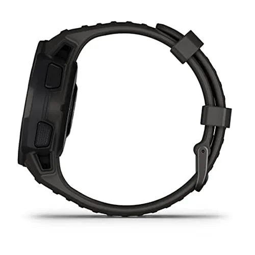 Garmin 010-02293-10 Instinct Solar, Rugged Outdoor Smartwatch with Solar Charging Capabilities, Built-in Sports Apps and Health Monitoring, Graphite