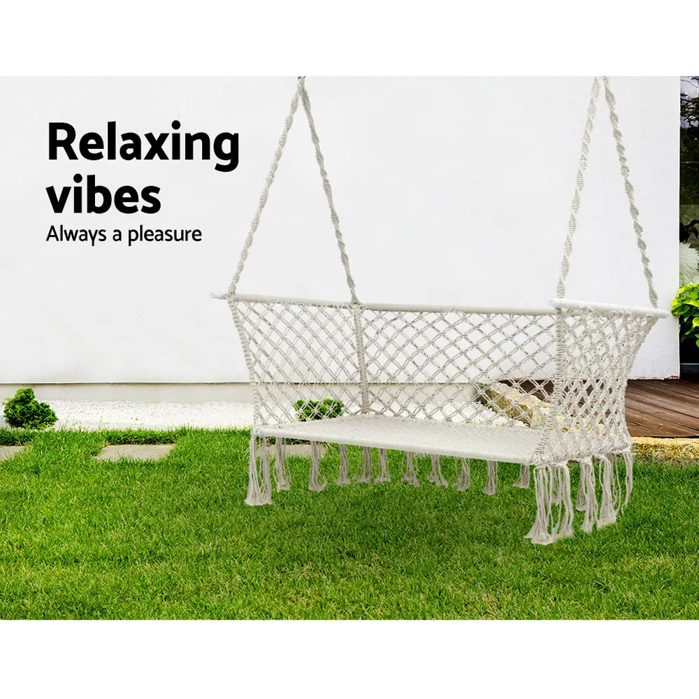 Handmade 2-Person Hammock Chair, Indoor/Outdoor - Gardeon
