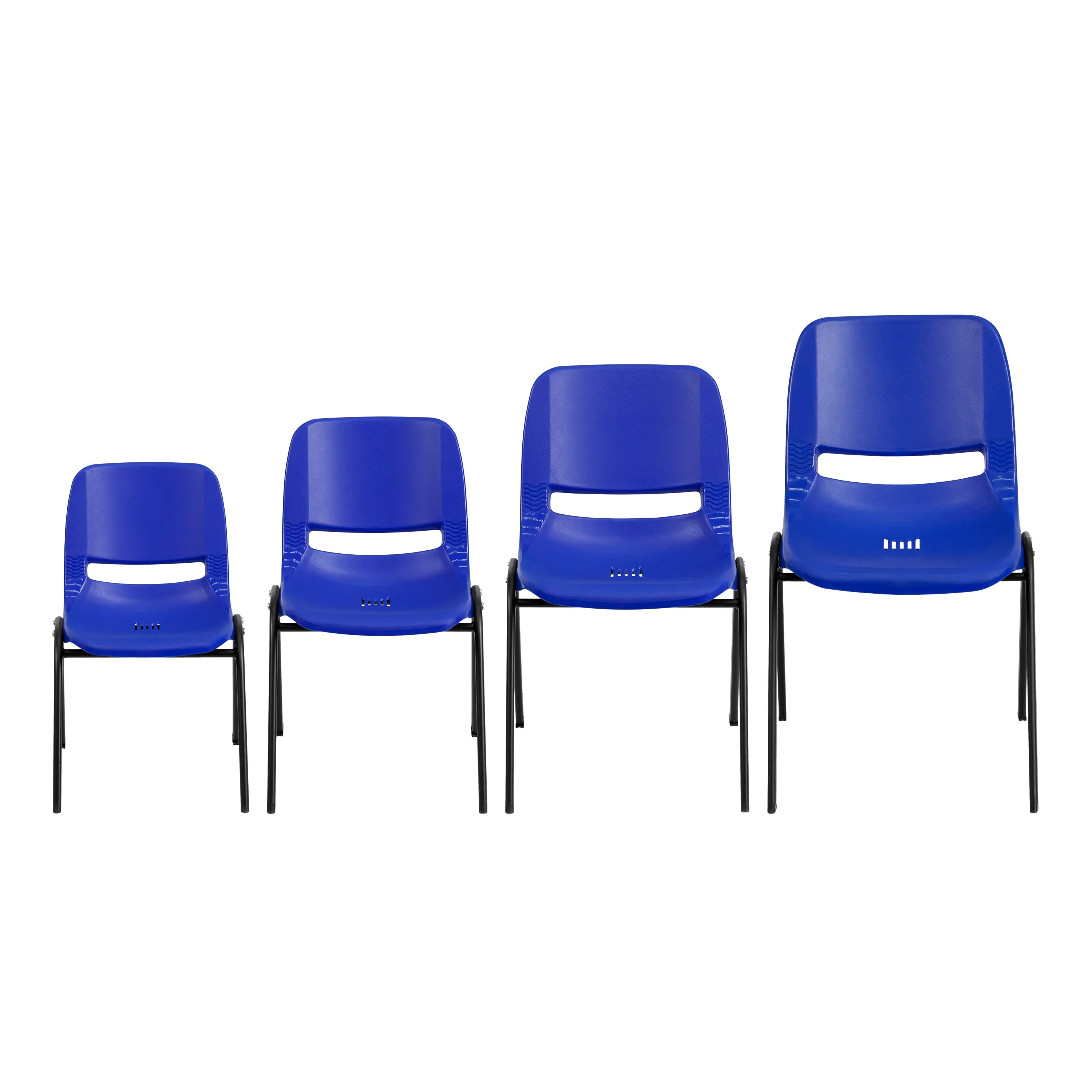 HERCULES Series 880 lb. Capacity Ergonomic Shell Stack Chair with Metal Frame