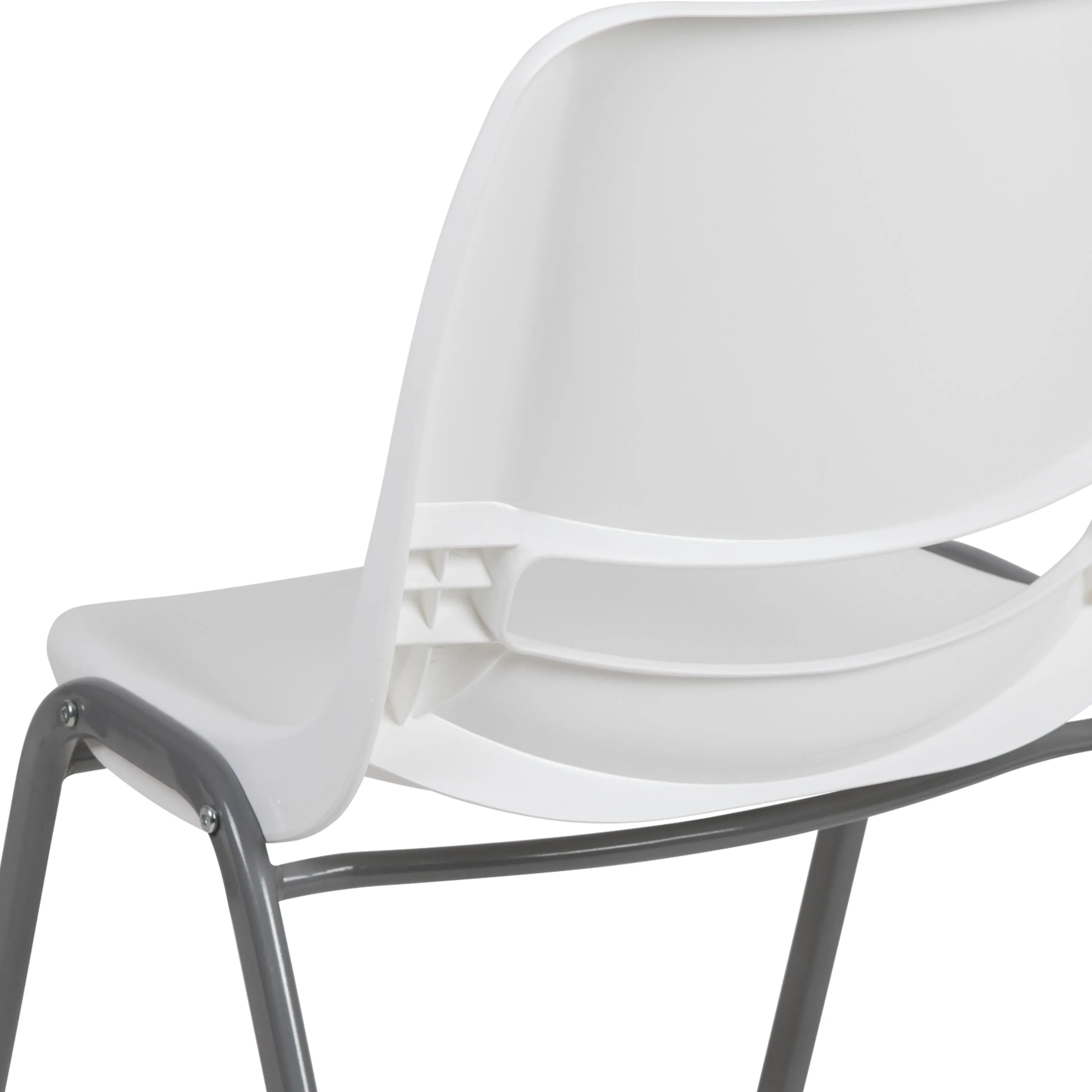 HERCULES Series 880 lb. Capacity Ergonomic Shell Stack Chair with Metal Frame
