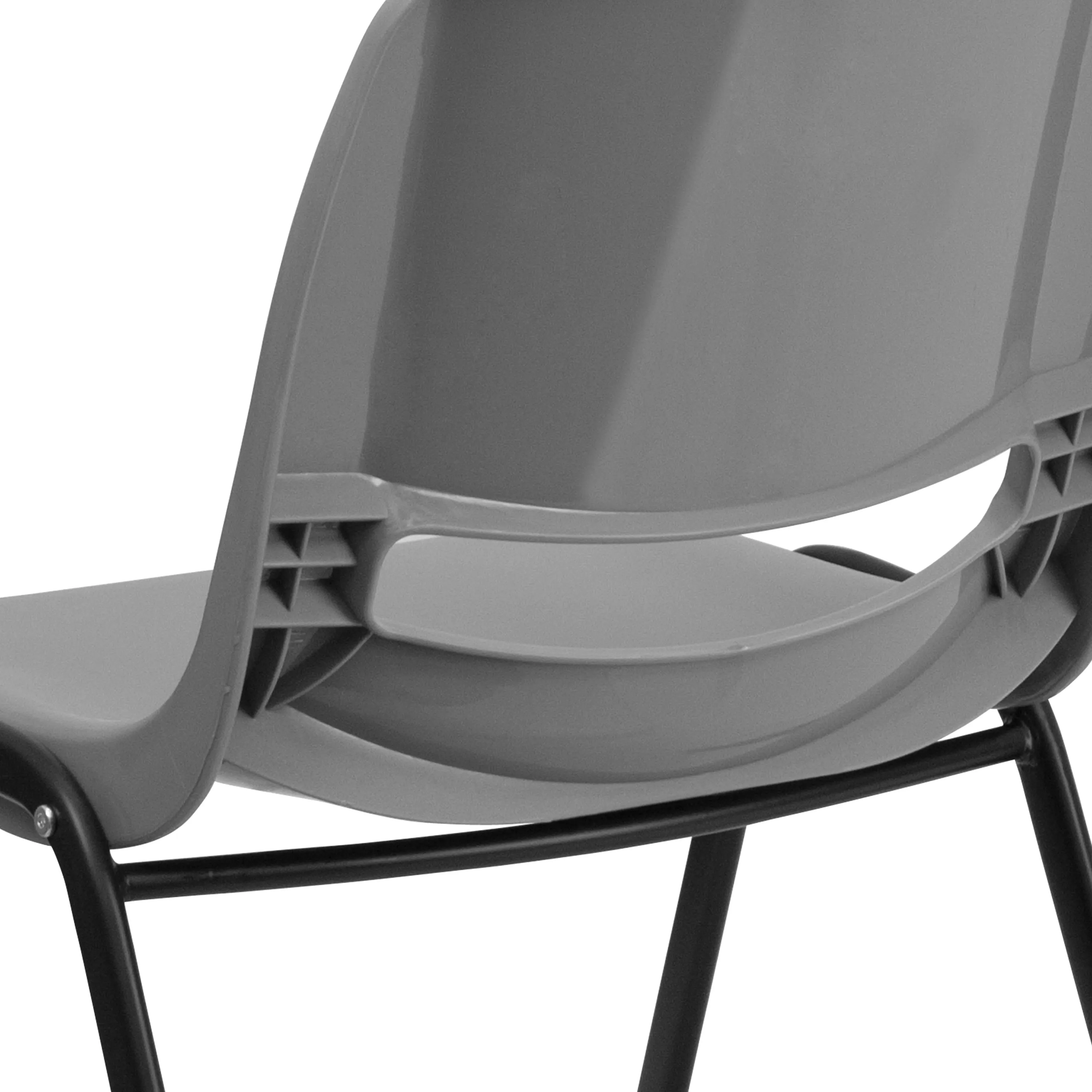 HERCULES Series 880 lb. Capacity Ergonomic Shell Stack Chair with Metal Frame