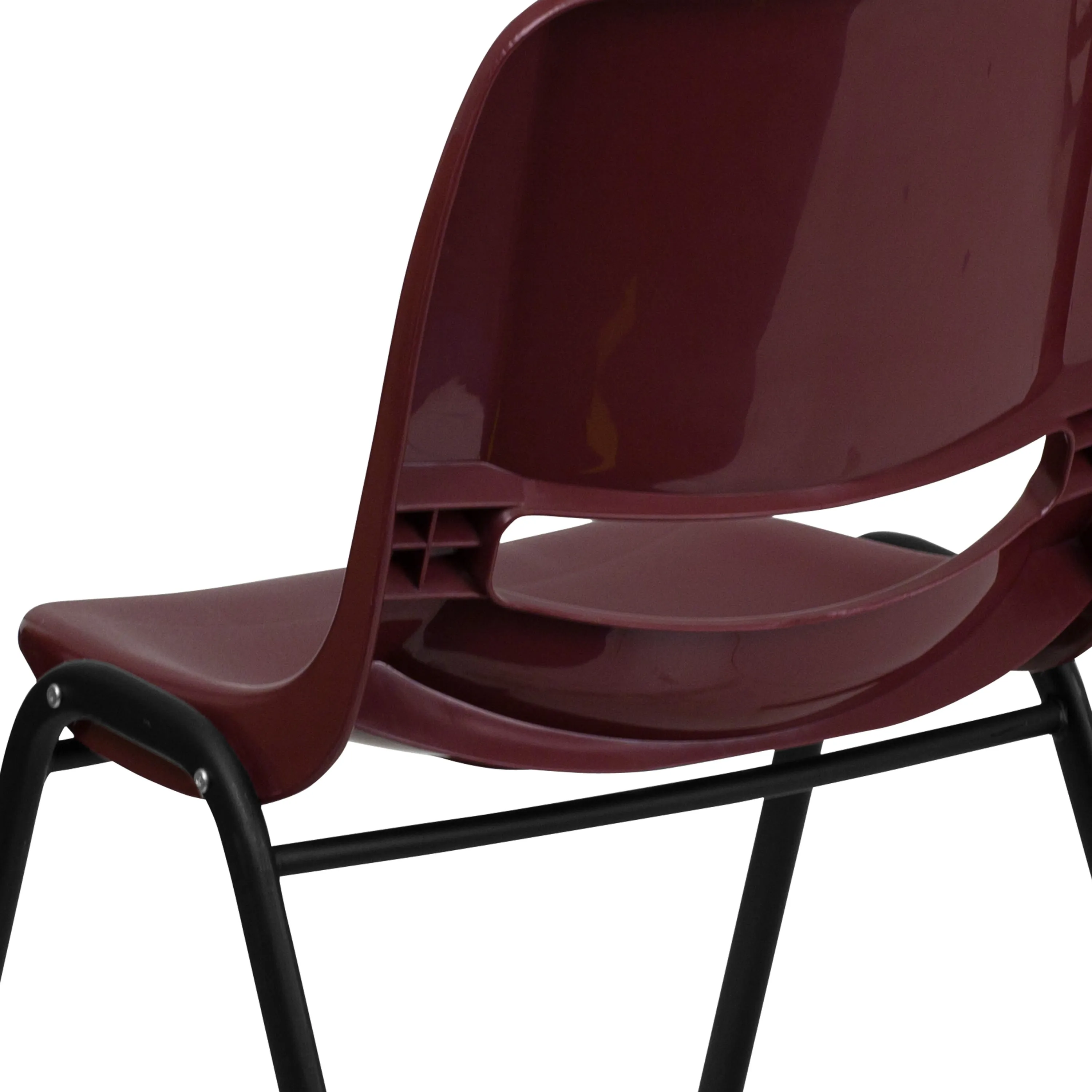 HERCULES Series 880 lb. Capacity Ergonomic Shell Stack Chair with Metal Frame