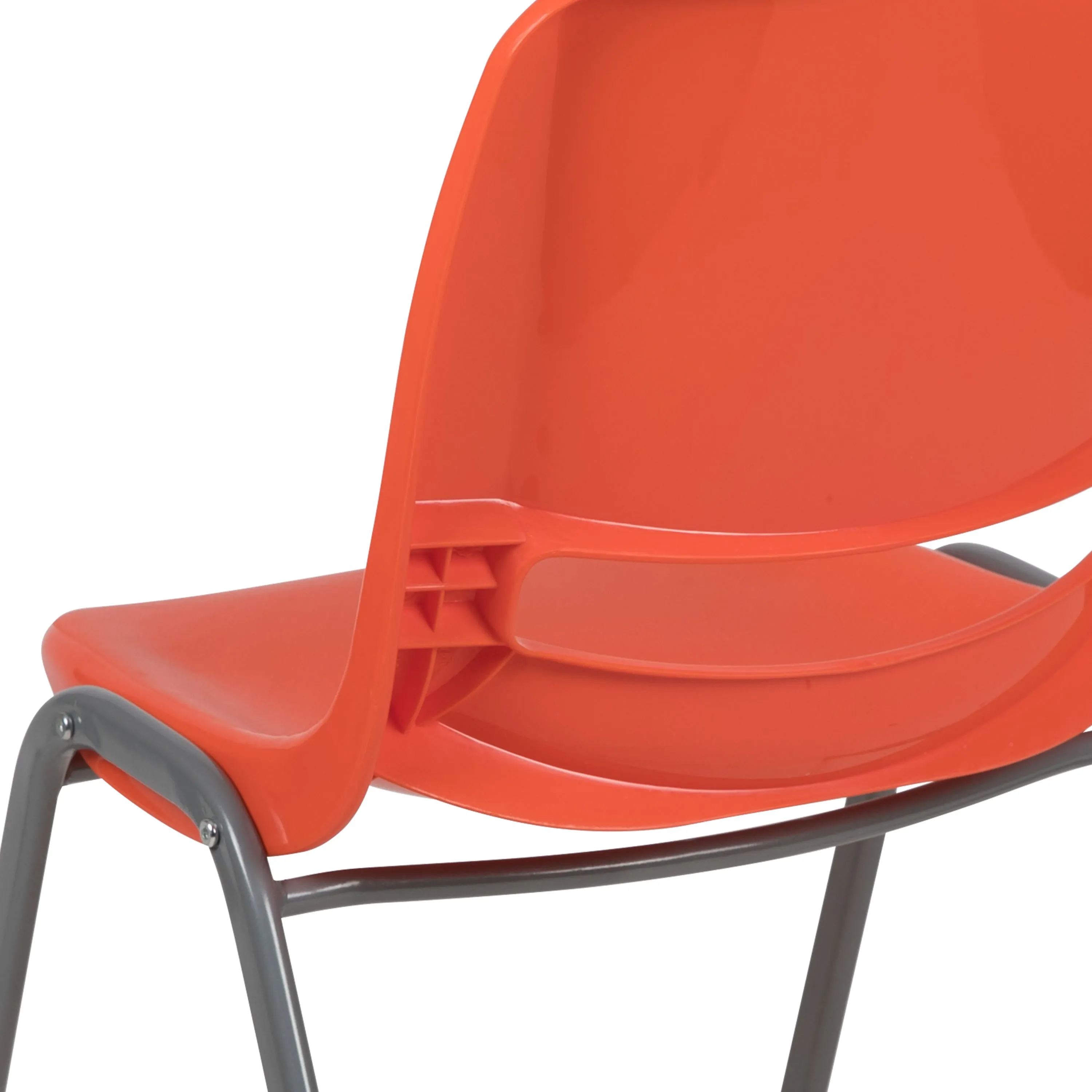 HERCULES Series 880 lb. Capacity Ergonomic Shell Stack Chair with Metal Frame