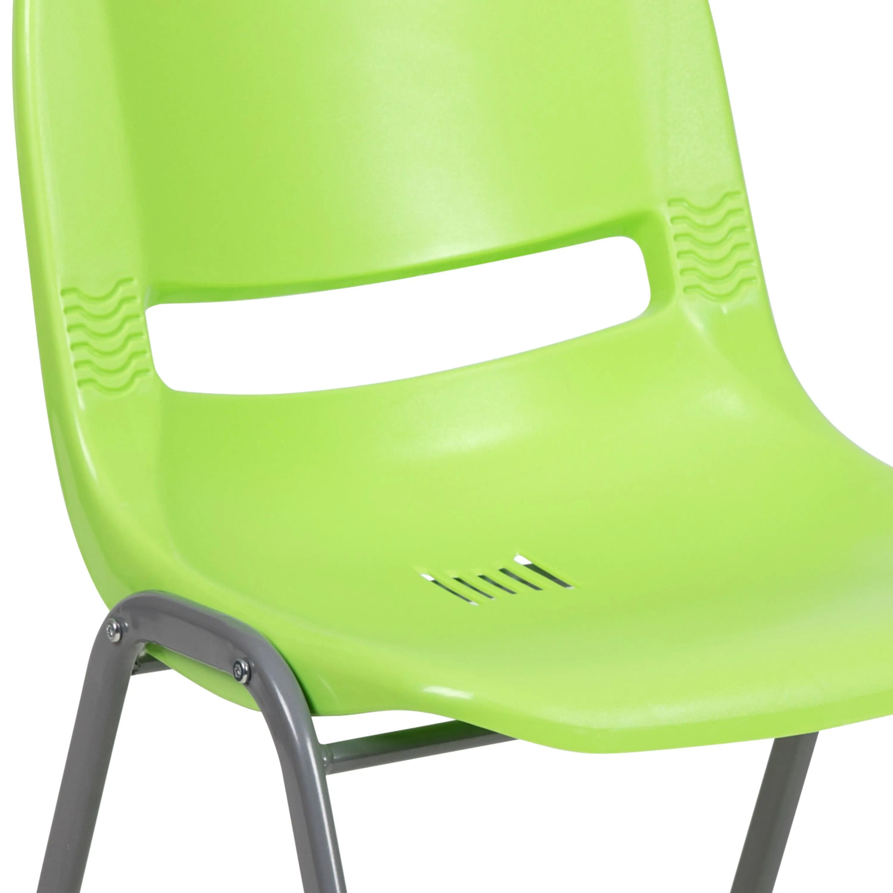 HERCULES Series 880 lb. Capacity Ergonomic Shell Stack Chair with Metal Frame