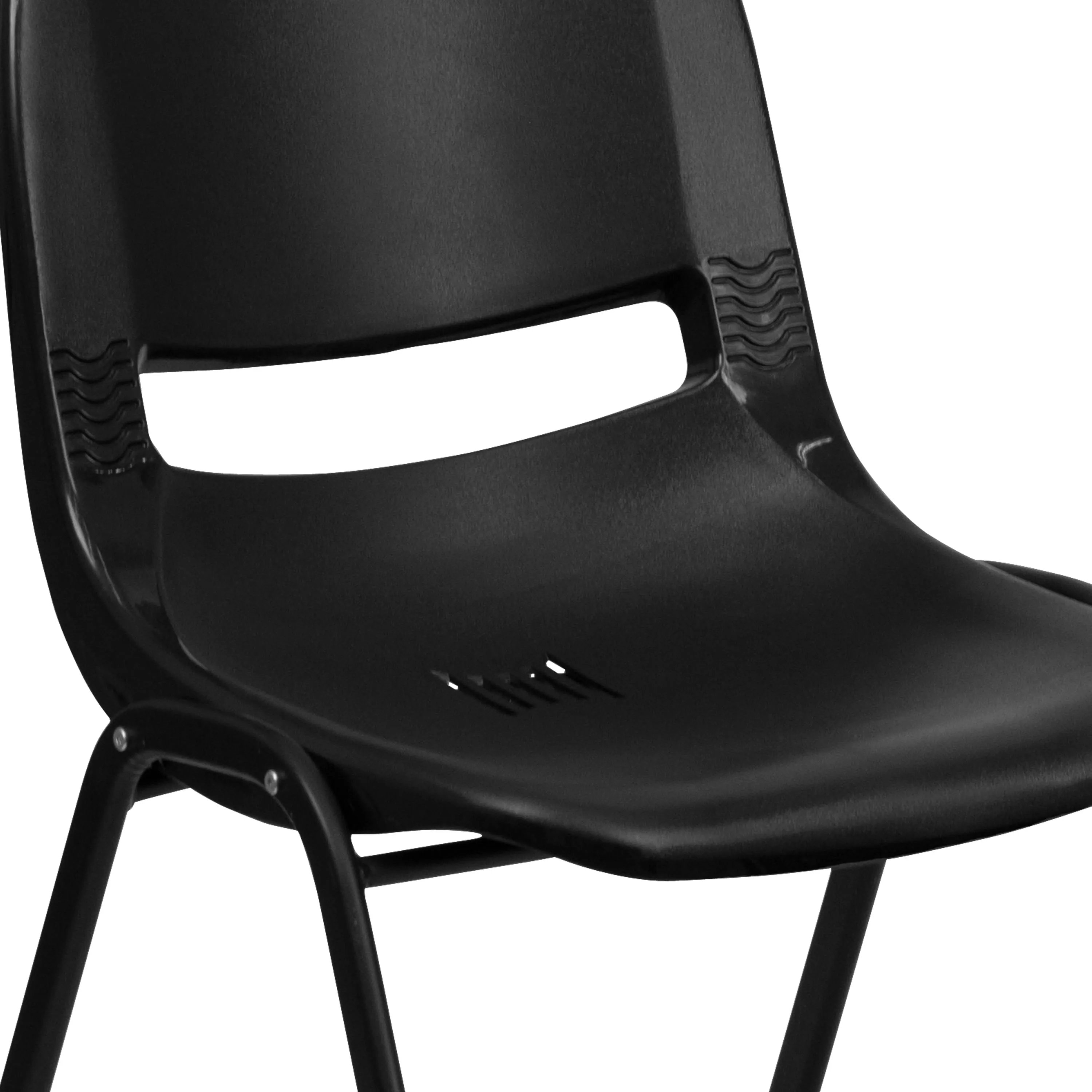 HERCULES Series 880 lb. Capacity Ergonomic Shell Stack Chair with Metal Frame