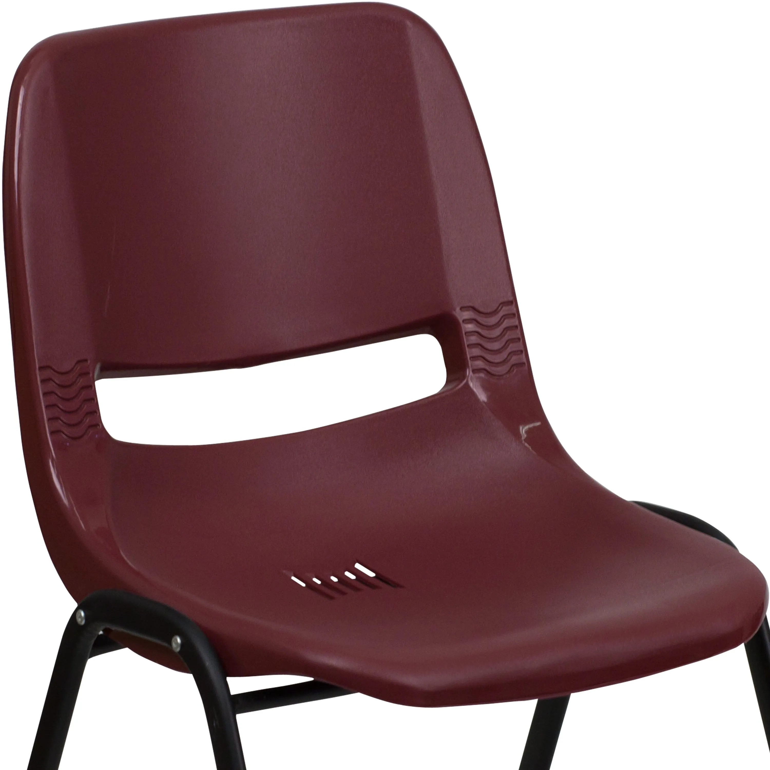 HERCULES Series 880 lb. Capacity Ergonomic Shell Stack Chair with Metal Frame
