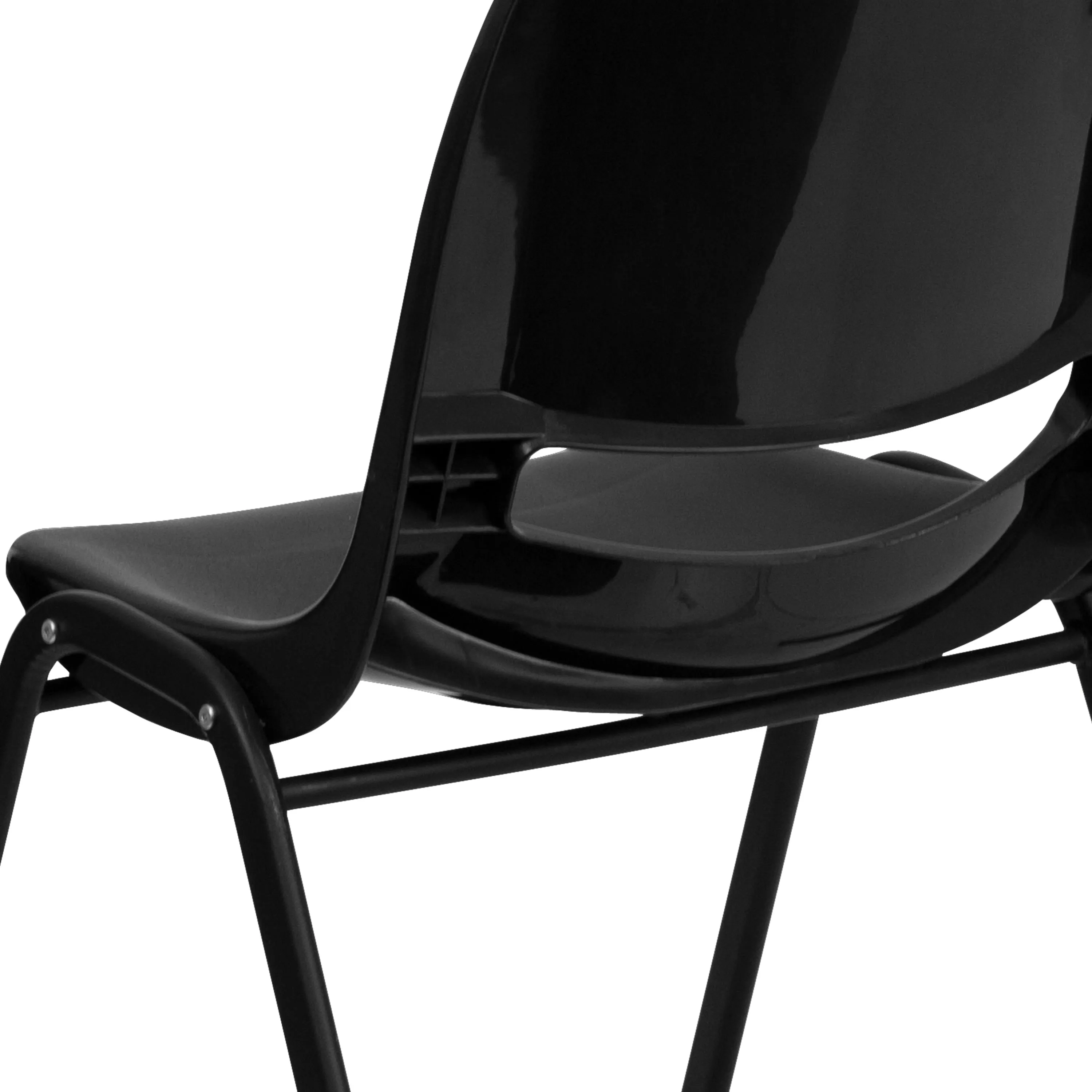 HERCULES Series 880 lb. Capacity Ergonomic Shell Stack Chair with Metal Frame