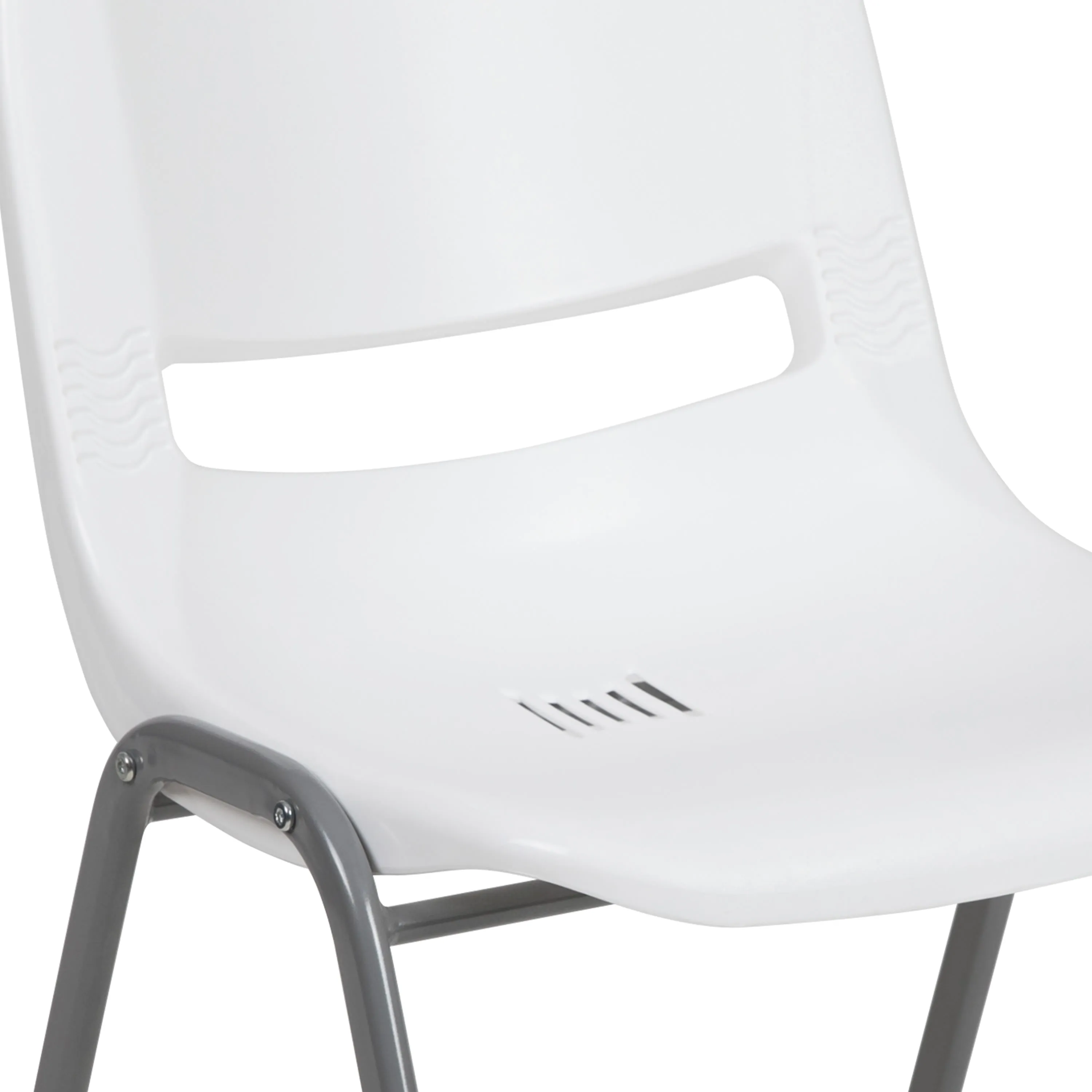 HERCULES Series 880 lb. Capacity Ergonomic Shell Stack Chair with Metal Frame