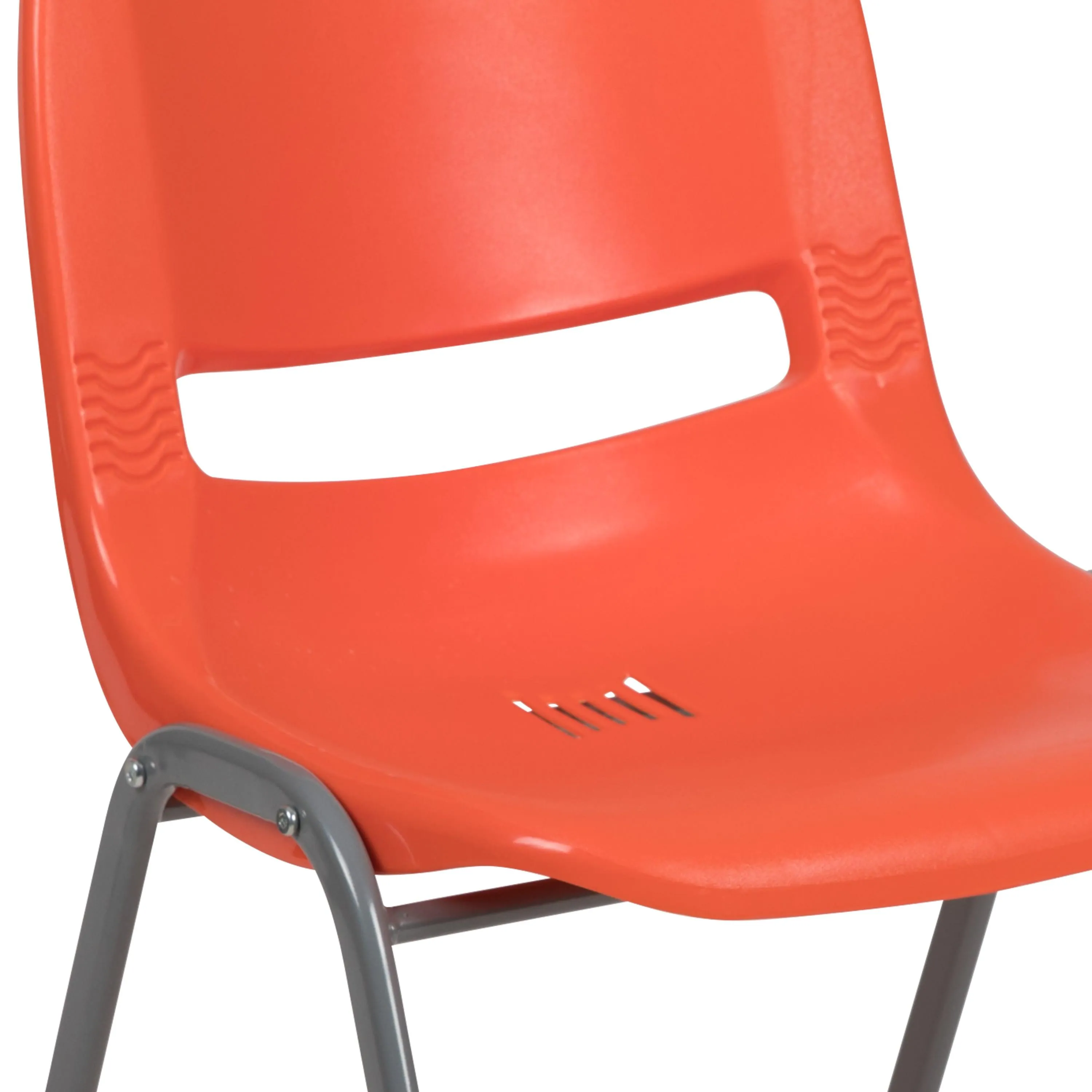 HERCULES Series 880 lb. Capacity Ergonomic Shell Stack Chair with Metal Frame