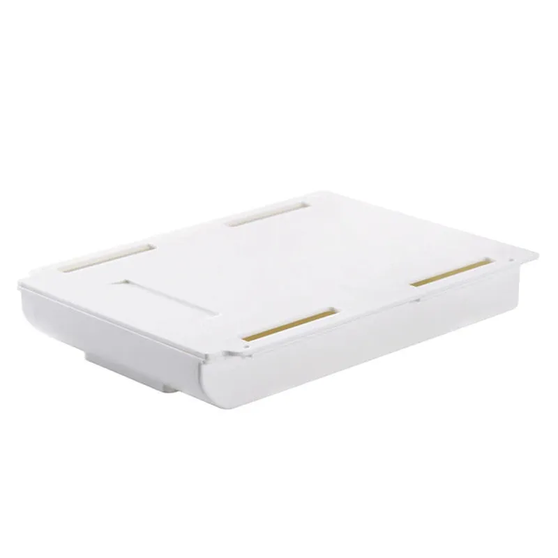 Home Organizer Box Drawer Storage Box Self Stick Pencil Tray Stand for Pens under Desk Storage Drawer Hidden Table Drawer Box