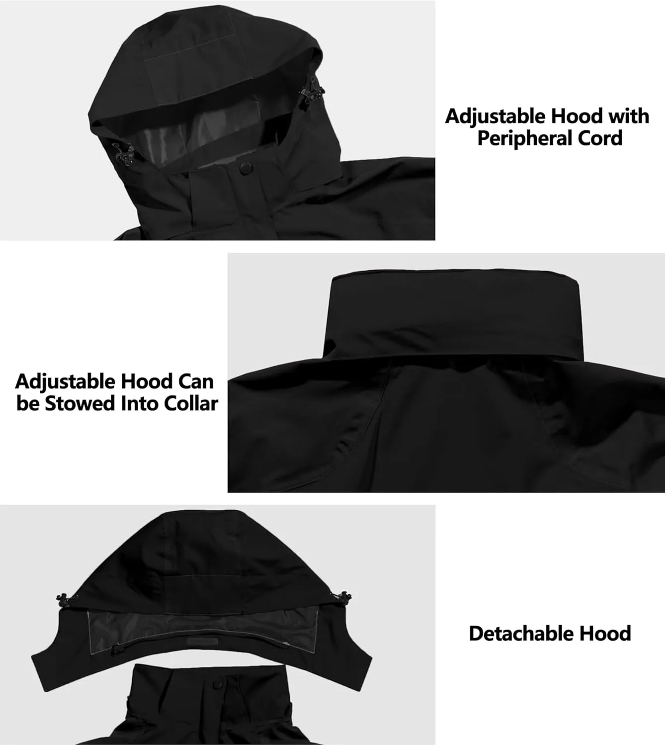 Little Donkey Andy Women's Waterproof Rain Jacket with Hood Breathable Lightweight Windbreaker Rain Shell Coat