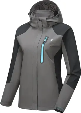 Little Donkey Andy Women's Waterproof Rain Jacket with Hood Breathable Lightweight Windbreaker Rain Shell Coat