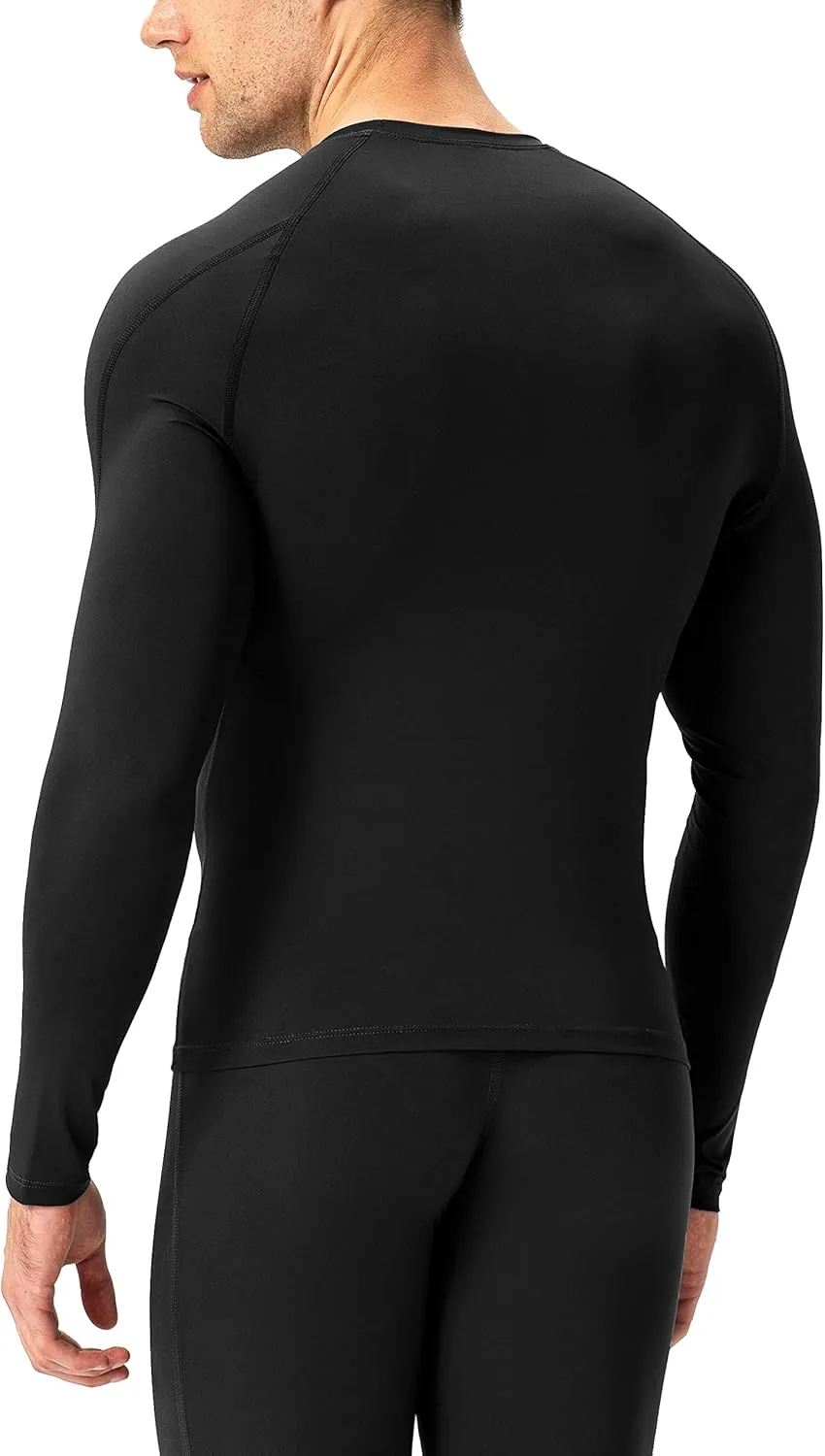Men's Compression Shirts Long Sleeve Workout Baselayer Quick Dry Athletic T Shirts Sport Running Tops 1/2 Pack