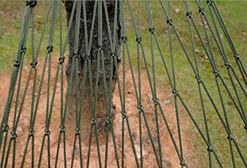 Mesh Pocket Cotton Rope Travel Hammock - AWZSDF