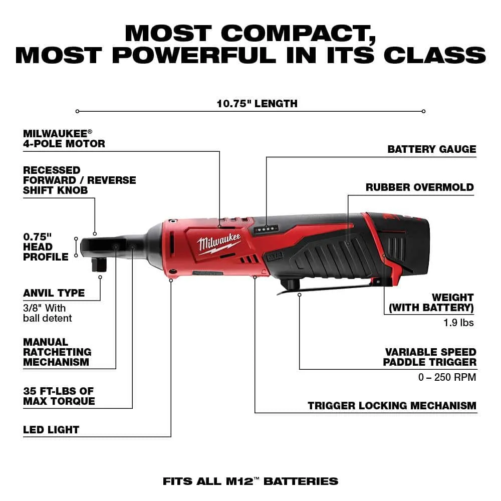 Milwaukee 2497-24B M12 4-Tool Combo Kit