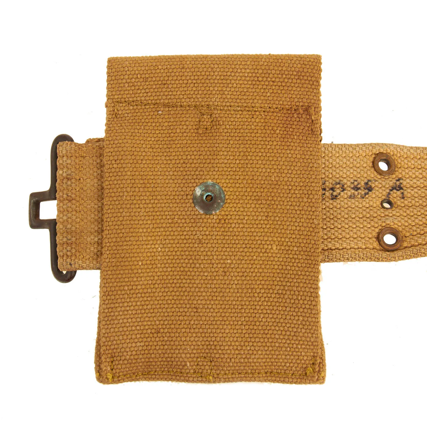 Original U.S. WWII Officer M1936 Pistol Belt, M1911 Holster and WWI Magazine Pouch
