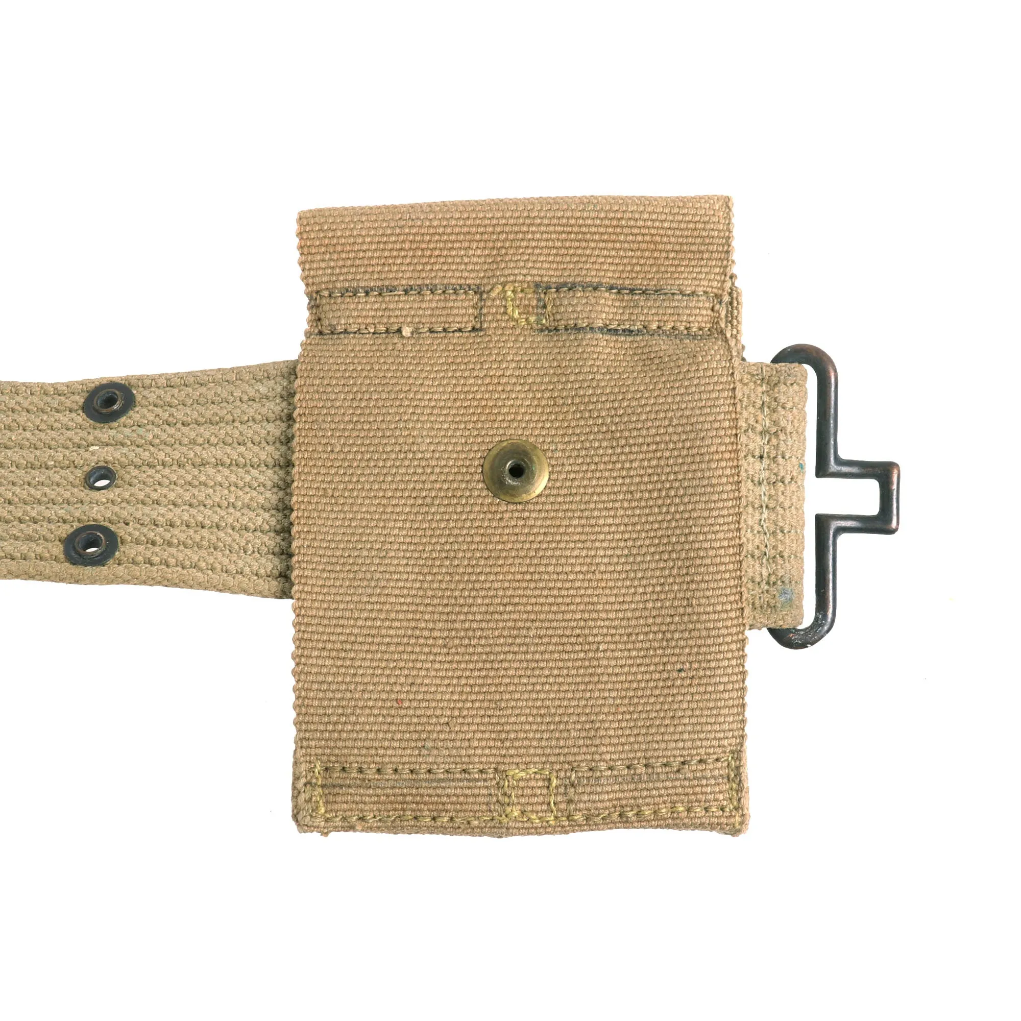 Original U.S. WWII Officer M1936 Pistol Belt, M1911 Holster by Enger-Kress, Magazine Pouch & First Aid Pouch WITH Box & Bandage