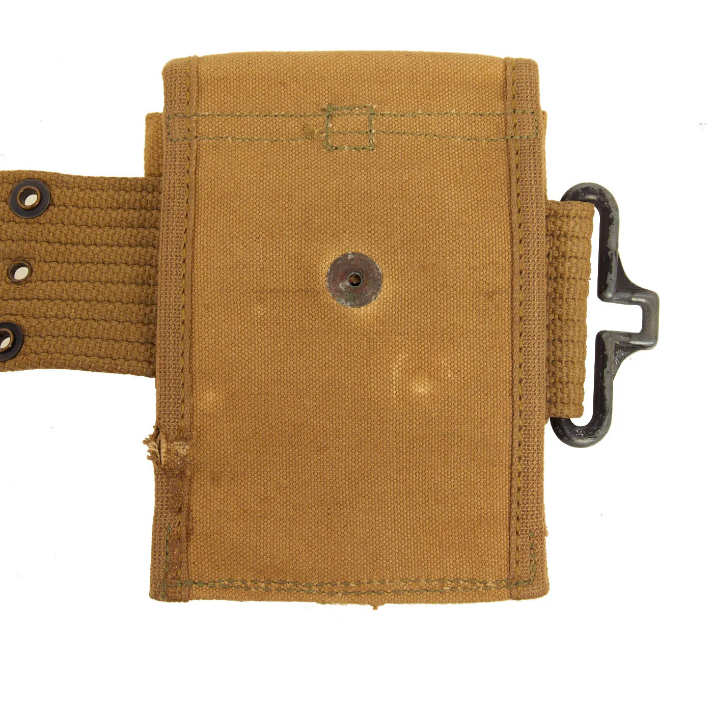 Original U.S. WWII Officer M1936 Pistol Belt, M1911 Holster by Rare Maker, WWI Magazine Pouch & First Aid Pouch WITH Box & Bandage