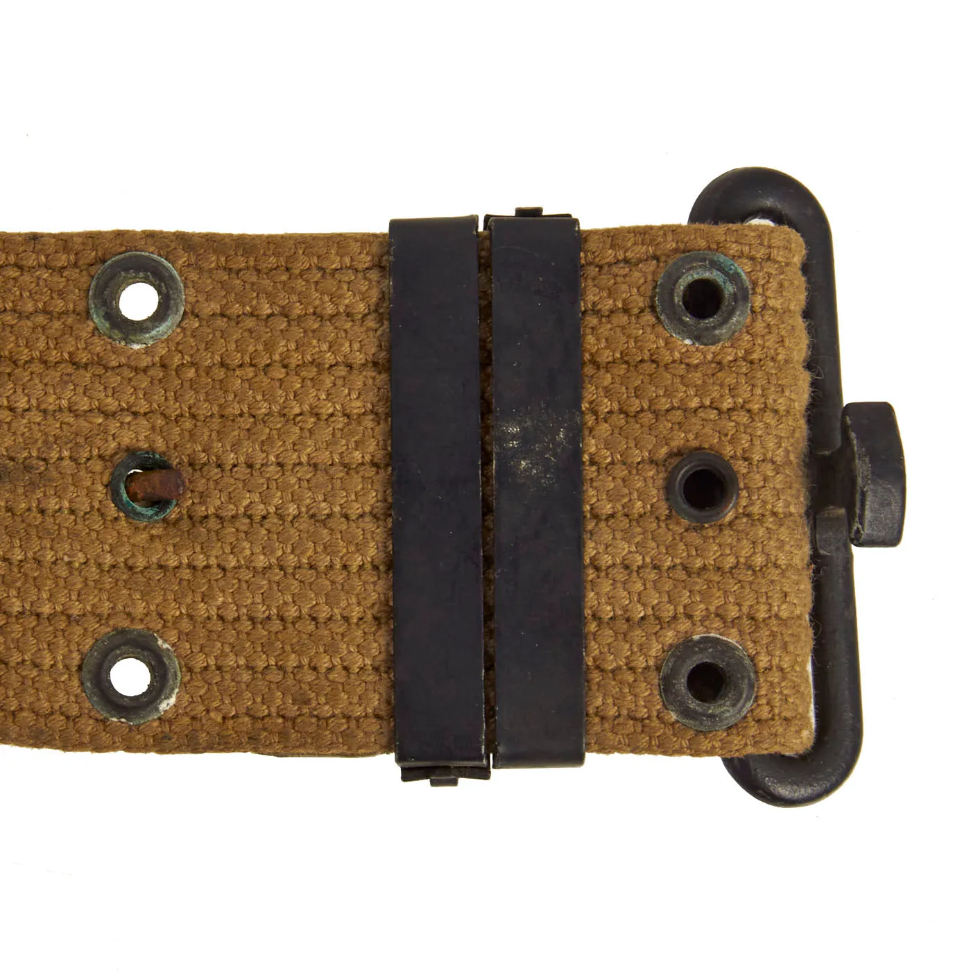 Original U.S. WWII Officer M1936 Pistol Belt, M1911 Holster, Magazine Pouch & Canteen Pouch With Canteen and Cup