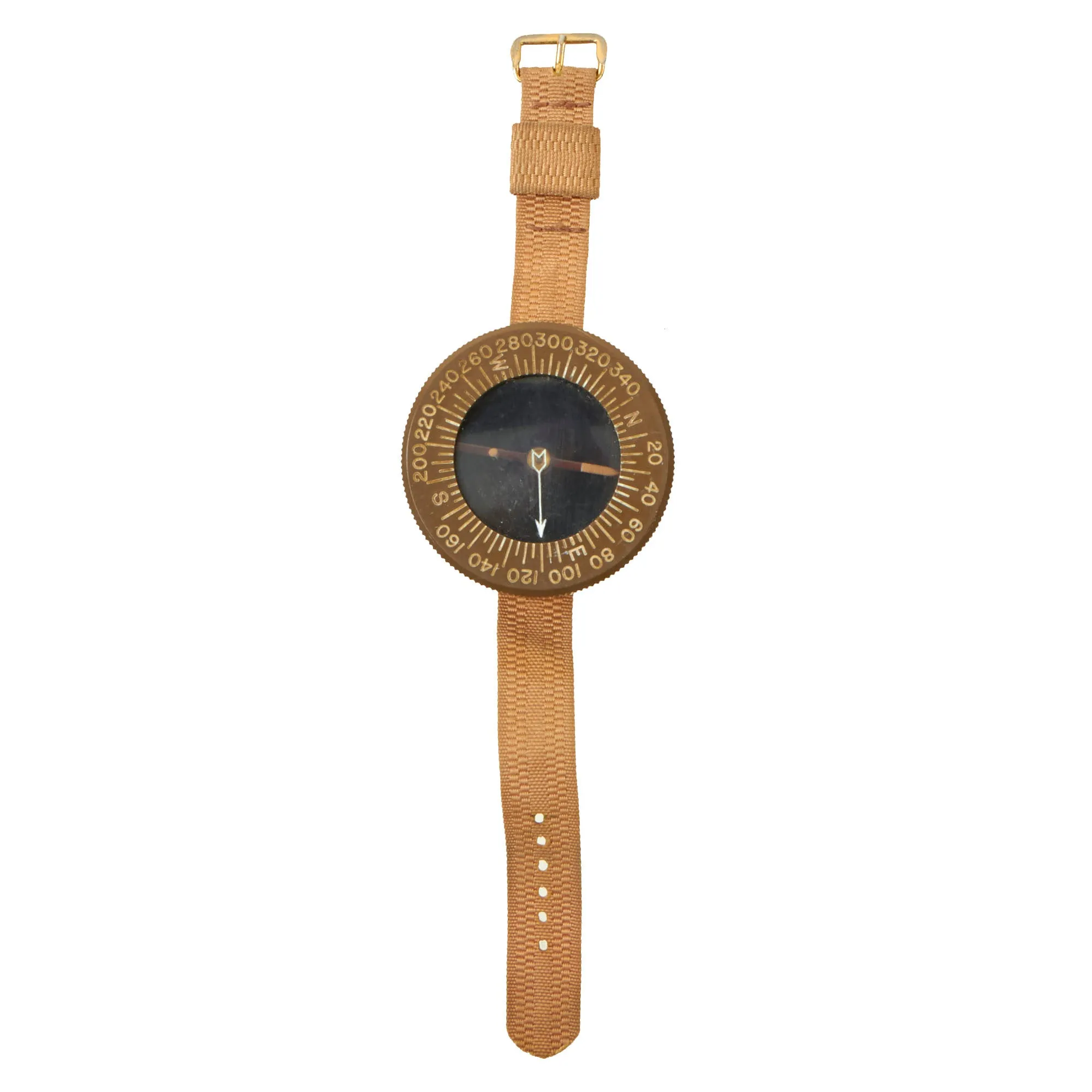 Original U.S. WWII US Army Corps of Engineers Wrist Compass by Superior Magneto Corporation with Web Wristband