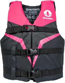 Overton's Youth Flotation Vest - USCG Approved Type III Life Jacket for Kids (50-90 lbs), Durable Nylon Material with Quick-Release Buckles for a Secure Fit