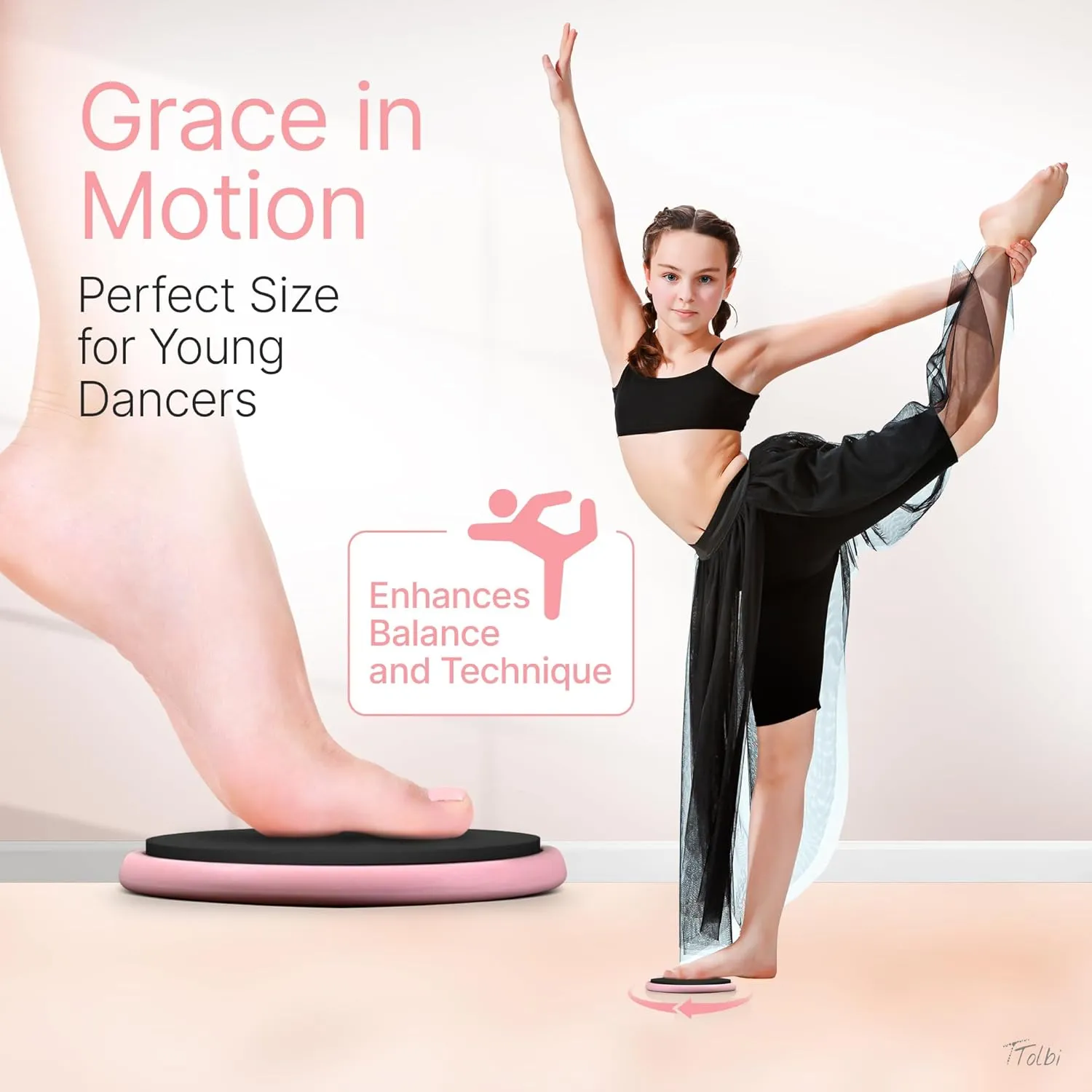 Premium Turning Boards for Dancers  Improve Pirouette Technique & Balance, Ideal Turn Board for Ballet, Dancing & Figure Ice Skating, Portable Spin Disc for Dance & Spinner Disk Training Equipment