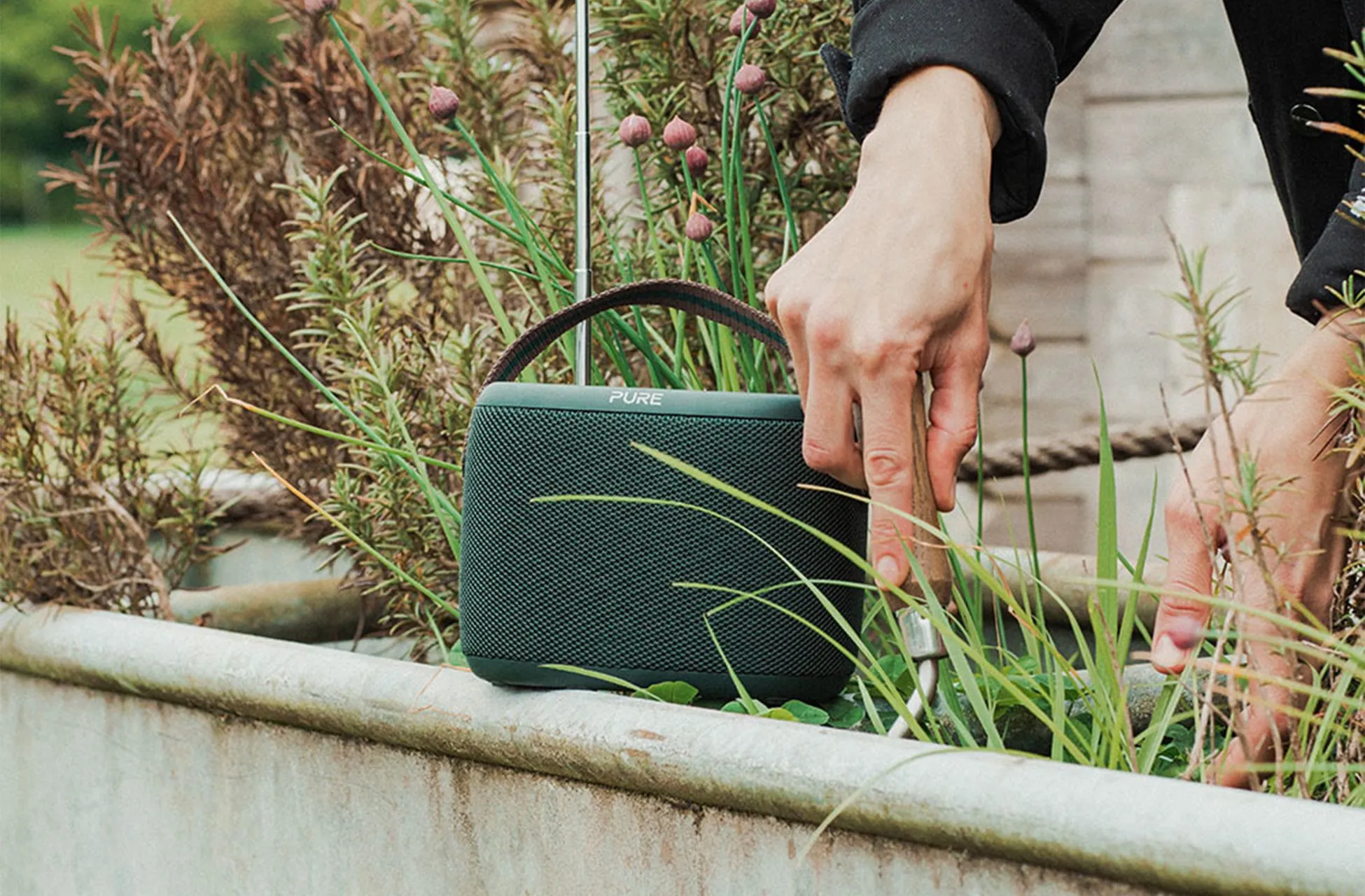 Pure Woodland Outdoor Bluetooth Speaker with FM DAB  Radio