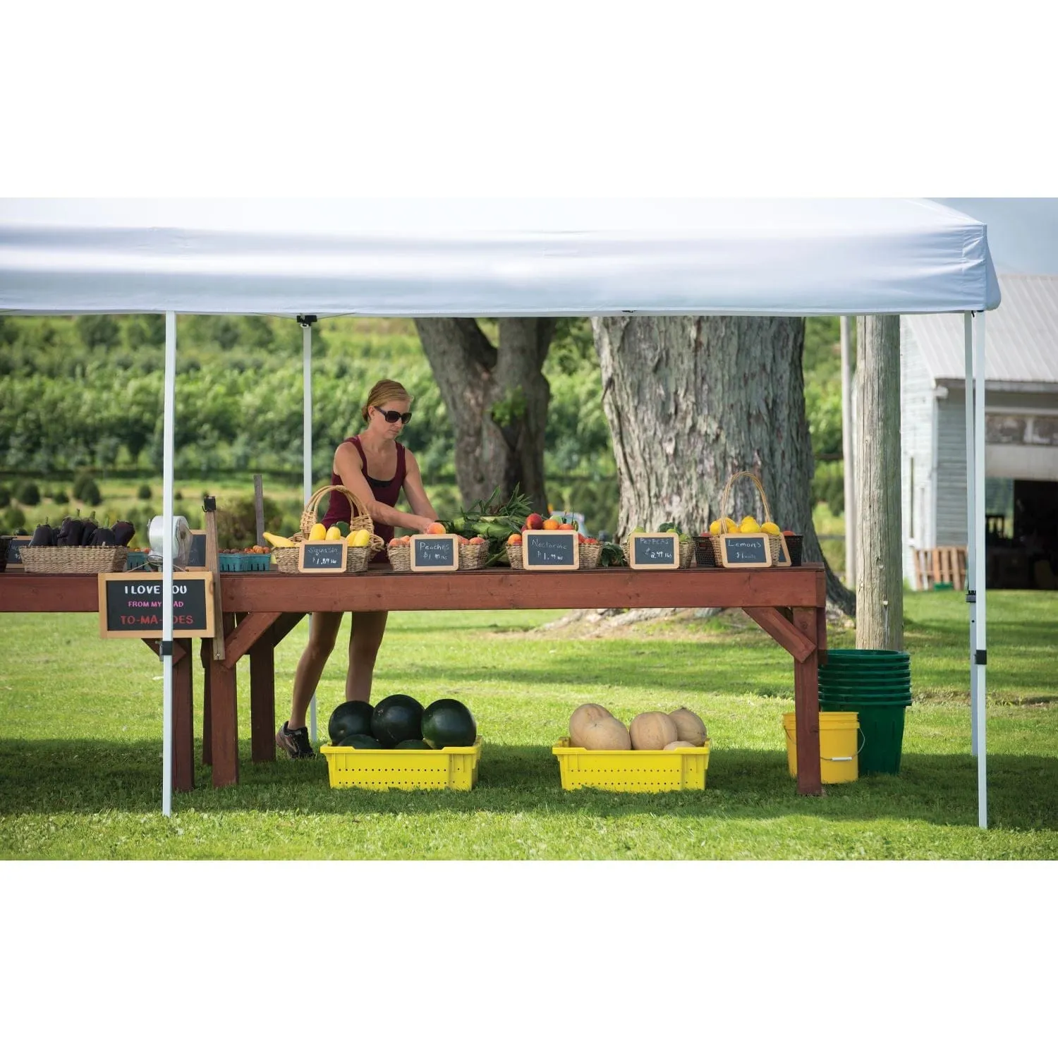 Quik Shade | Commercial 10 x 15 ft White Pop Up Tent Canopy