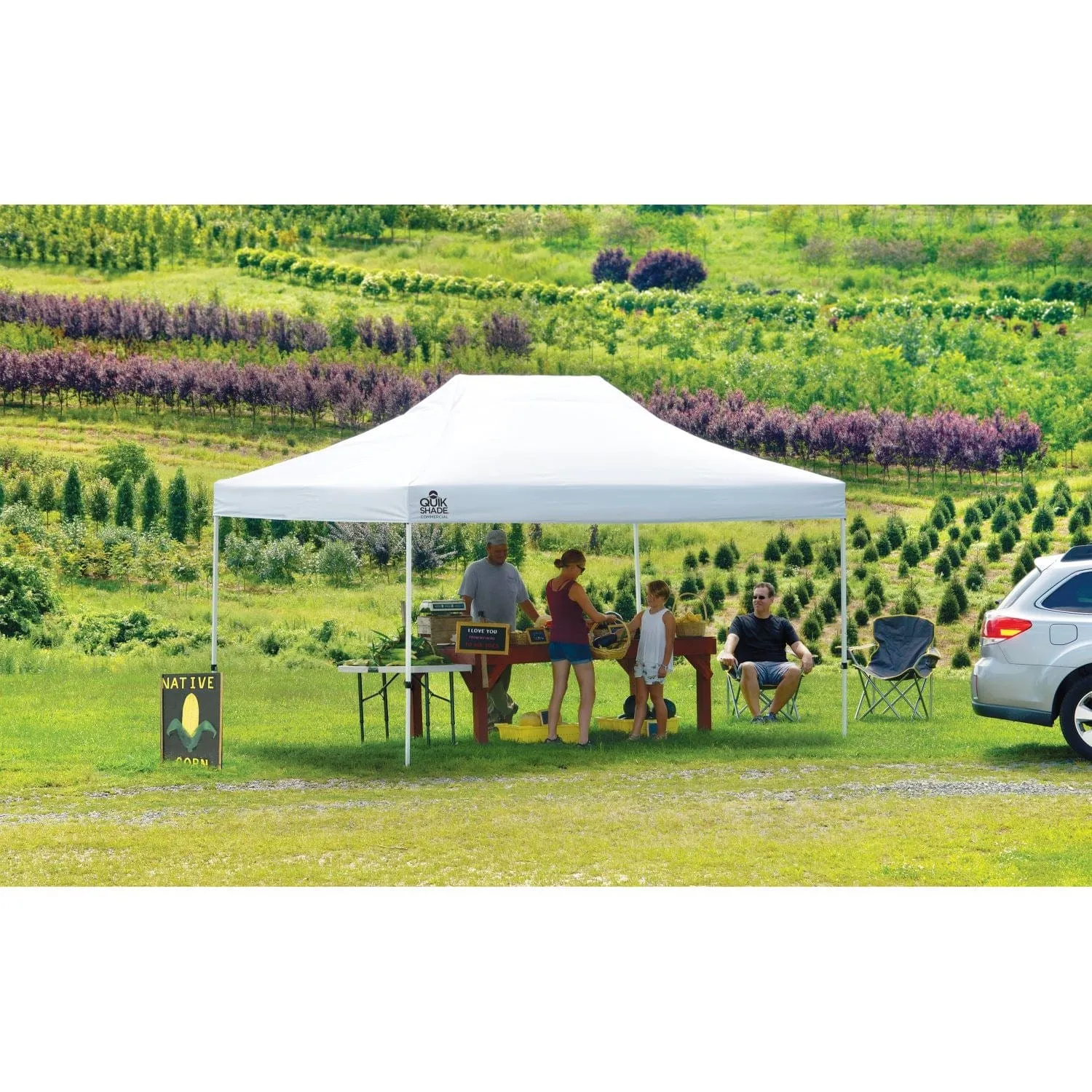 Quik Shade | Commercial 10 x 15 ft White Pop Up Tent Canopy