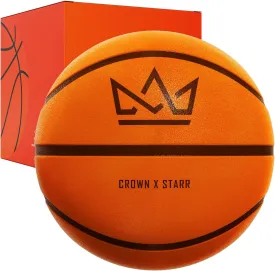 Silent Basketball PRO  Size 7 (29.5) | 450g Airless Indoor Basketball for Training  Deep Grooved, High-Density Foam, Never Compressed, Realistic Bounce Feel