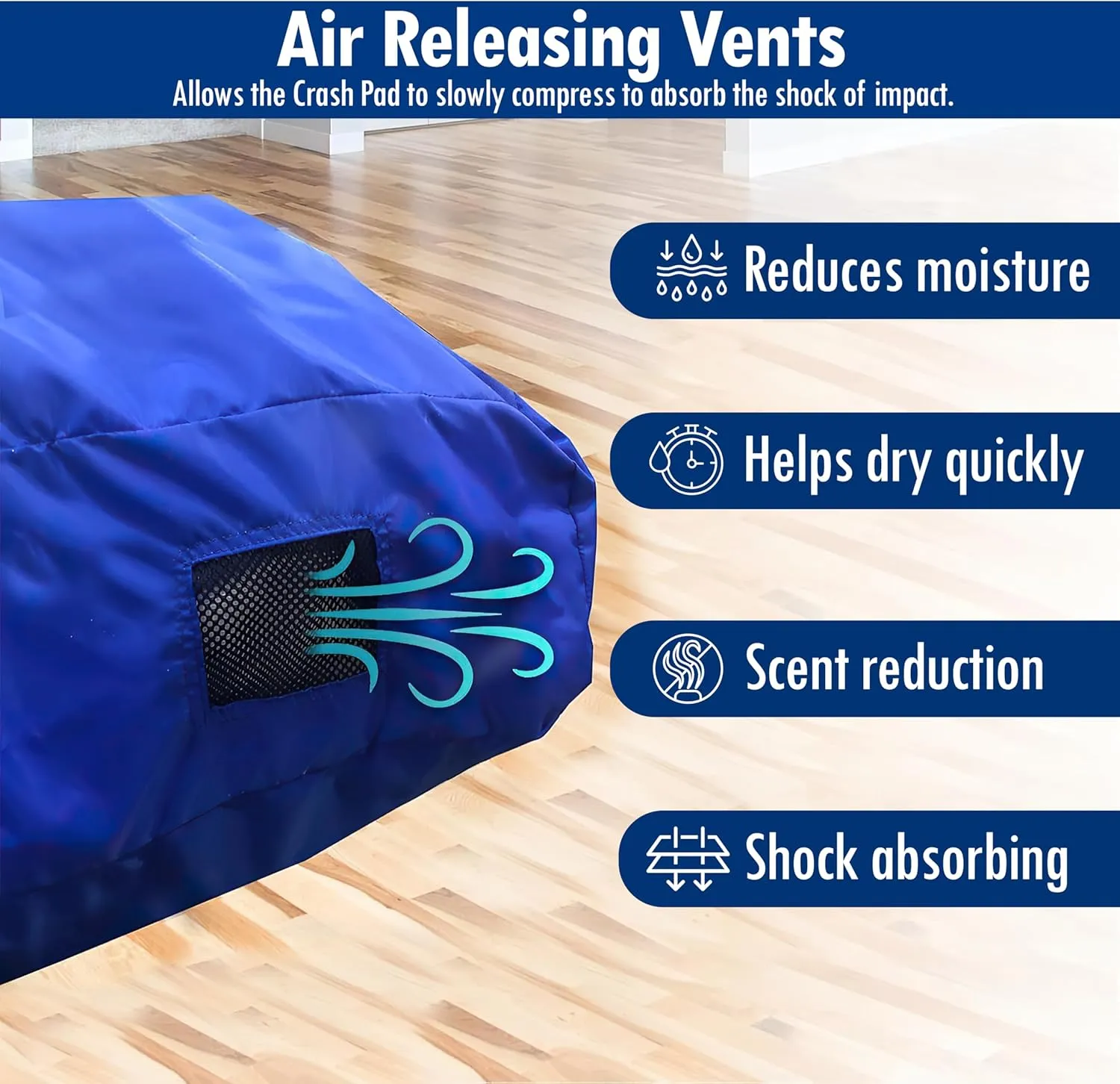Skil-Care Replacement Cover for 3' x 4' (Dark Green) or 5 x 5 (Blue) Crash Pad, Durable Nylon Shell, Water-Resistant, Machine-Washable, Cover ONLY
