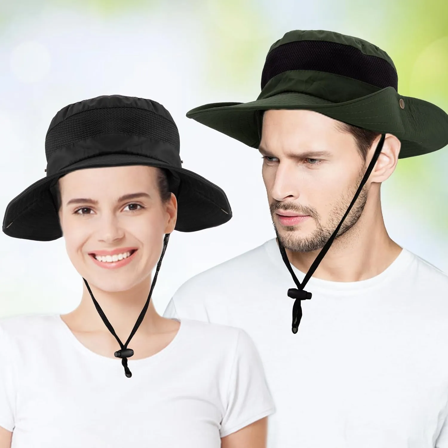 Sun Hats for Men Women Bucket Hat UPF 50 UV Protection Wide Brim with Neck Flap Hiking Beach Fishing Safari Hat