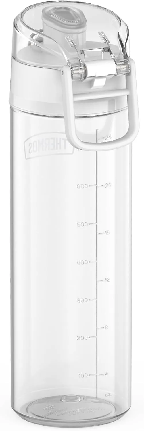 THERMOS ICON SERIES Lightweight Hydration Bottle - Durable Water Bottle Made with Tritan by Eastman with High-Flow Spout Lid for Easy Chugging During your Busy Day - 26oz, Clear