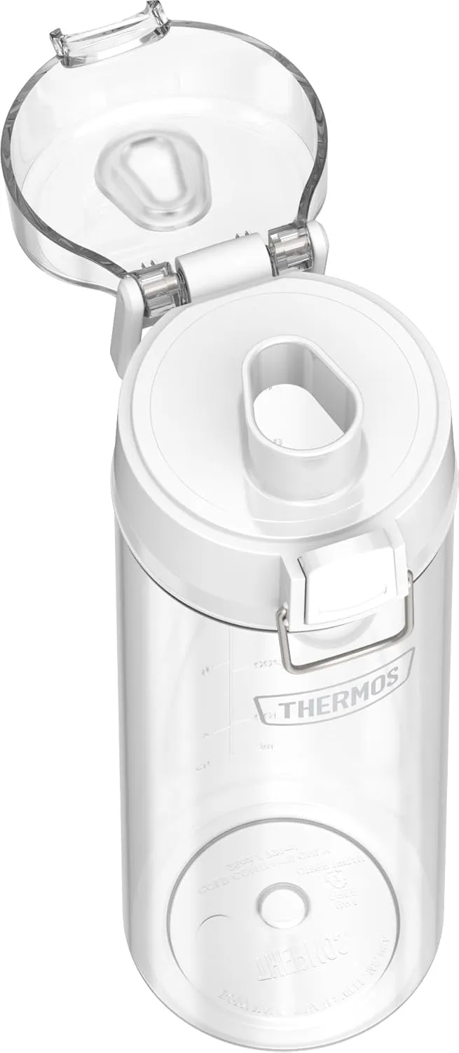 THERMOS ICON SERIES Lightweight Hydration Bottle - Durable Water Bottle Made with Tritan by Eastman with High-Flow Spout Lid for Easy Chugging During your Busy Day - 26oz, Clear