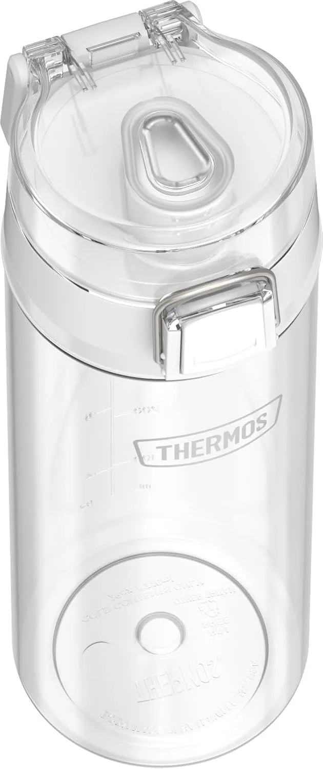 THERMOS ICON SERIES Lightweight Hydration Bottle - Durable Water Bottle Made with Tritan by Eastman with High-Flow Spout Lid for Easy Chugging During your Busy Day - 26oz, Clear