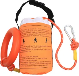 Throwable Flotation Device, Water Rescue Boat Rope Throw Bag 8mm Rope with 69ft Length Emergency Safety Equipment for Kayak Raft Boat