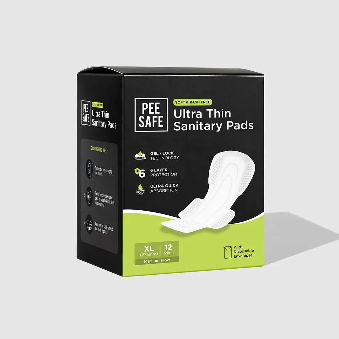 Ultra Thin Sanitary Pads - XL (12 Pads)