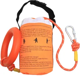 Water Rescue Throw Bag, Throwable Flotation Device, Water Rescue Boat Rope Throw Bag 8mm Rope with 69ft Length Emergency Safety Equipment for Kayak Raft Boat