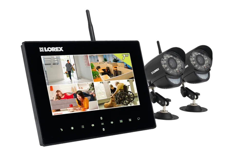 Wireless Home Camera System with 2 Outdoor Cameras